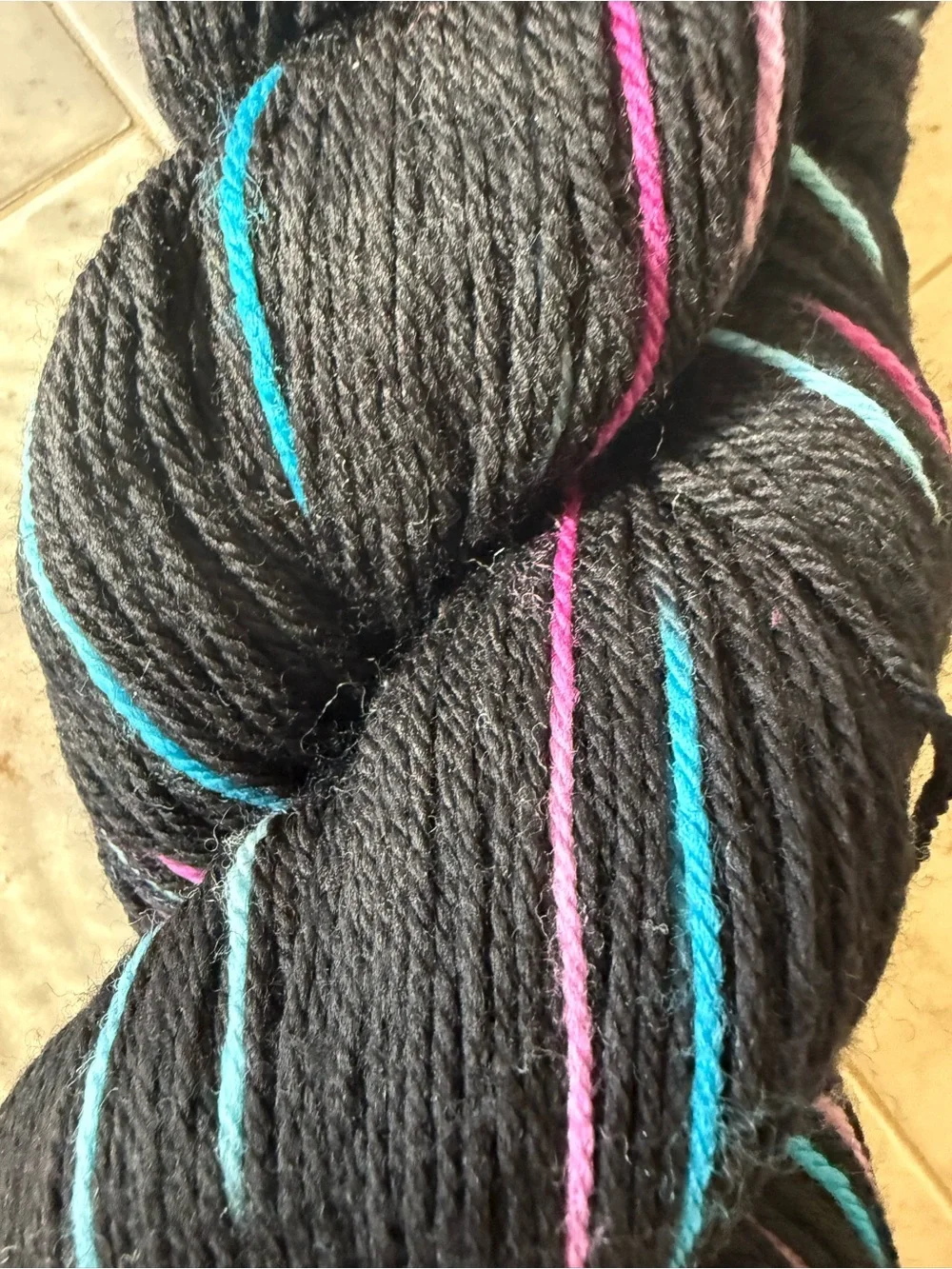 Superwash Merino Sock Splash Yarn - Black Sea